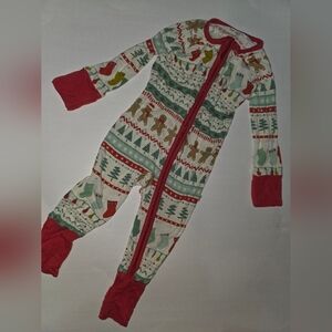 Little Sleepies Holiday Fair Isle Zippy